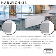 Nantucket Sinks 33 Inch Italian Farmhouse Fireclay Sink Harwich-33 - view 6
