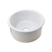 Nantucket Sinks 18 inch Fireclay Round Bar-Prep Sink - White Hyannis-18 - view 2