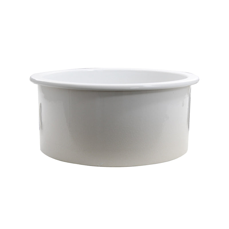 Nantucket Sinks 18 inch Fireclay Round Bar-Prep Sink - White Hyannis-18 - view 3
