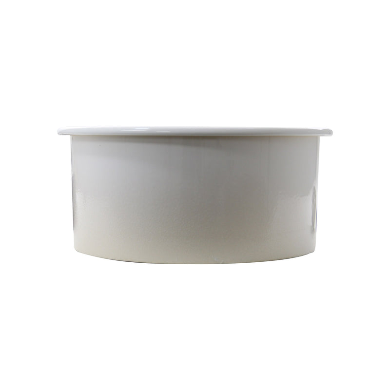 Nantucket Sinks 18 inch Fireclay Round Bar-Prep Sink - White Hyannis-18 - view 4
