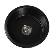 Nantucket Sinks 18 inch Fireclay Round Bar-Prep Sink - Matte Black Hyannis-18MB - view 3