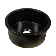 Nantucket Sinks 18 inch Fireclay Round Bar-Prep Sink - Matte Black Hyannis-18MB - view 4