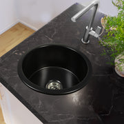 Nantucket Sinks 18 inch Fireclay Round Bar-Prep Sink - Matte Black Hyannis-18MB - view 8