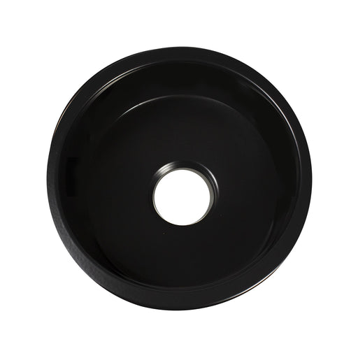 Nantucket Sinks 18 inch Fireclay Round Bar-Prep Sink - Matte Black Hyannis-18MB