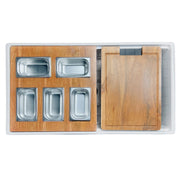 Nantucket Sinks 33-inch Fireclay workstation Condiment Servers Sink Set HZ-TPS33W-ST1 - view 3