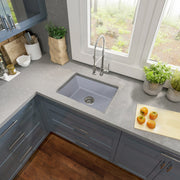 Nantucket Sinks Island Collection Fireclay 24" Matte Grey Single Bowl Dualmount Sink ISFC24GR-SB1 - view 6