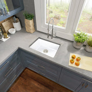 Nantucket Sinks Island Collection Fireclay 24" White Single Bowl Dualmount Sink ISFC24W-SB1 - view 6