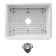 Nantucket Sinks Island Collection Fireclay 24" White Single Bowl Dualmount Sink ISFC24W-SB1