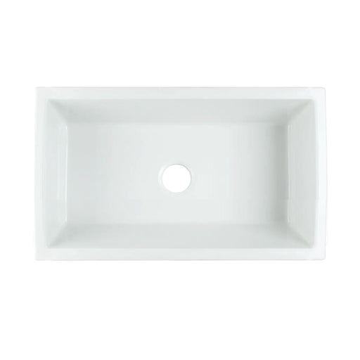 Nantucket Sinks 33" Reversible Italian Fireclay Farmhouse Sink - White ISFCW33x18SO - view 2