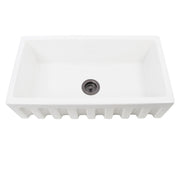 Nantucket Sinks 33" Reversible Italian Fireclay Farmhouse Sink - White ISFCW33x18SO - view 4