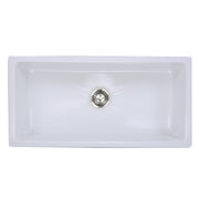 Nantucket Sinks 36" Reversible Italian Fireclay Farmhouse Sink - White ISFCW36x18SO - view 2