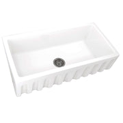 Nantucket Sinks 36" Reversible Italian Fireclay Farmhouse Sink - White ISFCW36x18SO - view 5