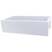 Nantucket Sinks 36" Reversible Italian Fireclay Farmhouse Sink - White ISFCW36x18SO