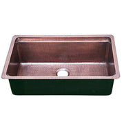 Nantucket Sinks 32 Inch Hammered Prepstation Dualmount Copper Sink KCH-PS-3220 - view 4