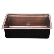 Nantucket Sinks 32 Inch Hammered Prepstation Dualmount Copper Sink KCH-PS-3220 - view 5
