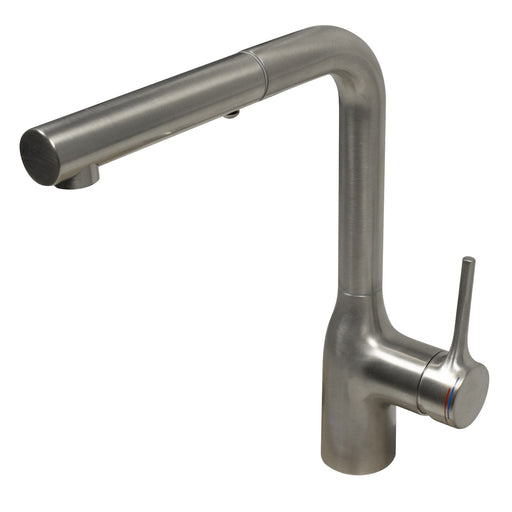 Nantucket Sinks KFPO12BRS Single Handle Brushed Stainless Steel Faucet with Modern Minimalist Styling - view 2