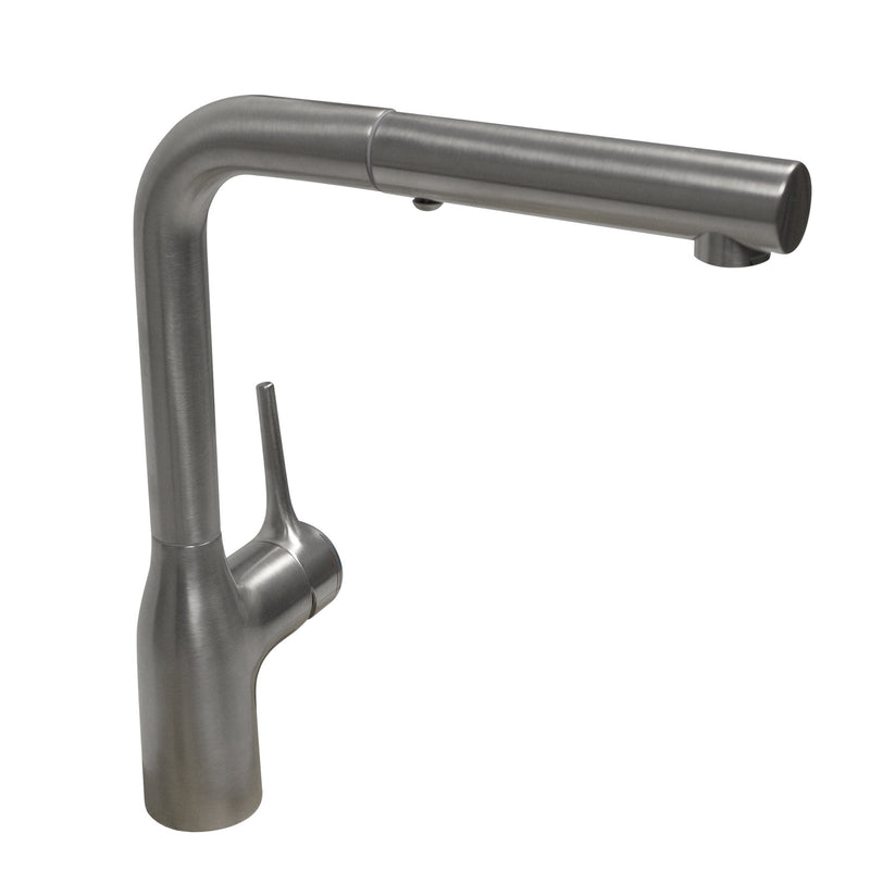 Nantucket Sinks KFPO12BRS Single Handle Brushed Stainless Steel Faucet with Modern Minimalist Styling - view 3