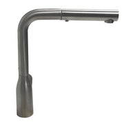 Nantucket Sinks KFPO12BRS Single Handle Brushed Stainless Steel Faucet with Modern Minimalist Styling