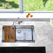 Nantucket Sinks 32 Inch Hammered Prepstation Stainless Steel Sink KSSH-PS-3220 - view 2