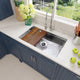 Nantucket Sinks 32 Inch Hammered Prepstation Stainless Steel Sink KSSH-PS-3220