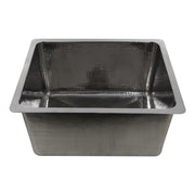 Nantucket Sinks 23 Inch Hammered Stainless Steel Rectangle Kitchen/Laundry Sink KSSH2318-12 - view 3