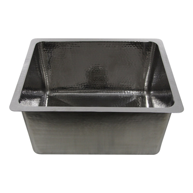 Nantucket Sinks 23 Inch Hammered Stainless Steel Rectangle Kitchen/Laundry Sink KSSH2318-12 - view 3