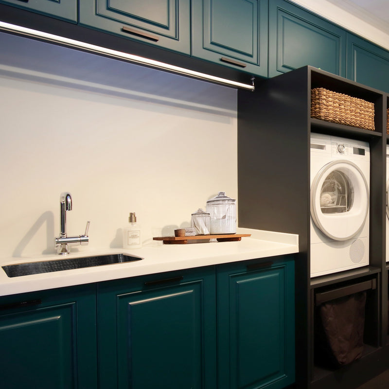 Nantucket Sinks 23 Inch Hammered Stainless Steel Rectangle Kitchen/Laundry Sink KSSH2318-12 - view 6