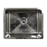 Nantucket Sinks 23 Inch Hammered Stainless Steel Rectangle Kitchen/Laundry Sink KSSH2318-12