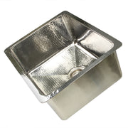 Nantucket Sinks 23 Inch Hammered Stainless Steel Rectangle Kitchen/Laundry Sink KSSH2318-9 - view 2