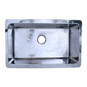 Nantucket Sinks 32 Inch Hammered Dualmount Stainless Steel Sink KSSH3219-10