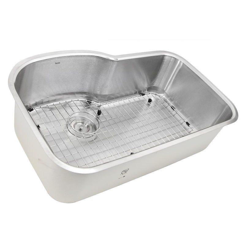 Nantucket Sinks MOBYXL-16 Single Bowl Oblong Undermount Stainless Steel Kitchen Sink, 16 Gauge - view 3
