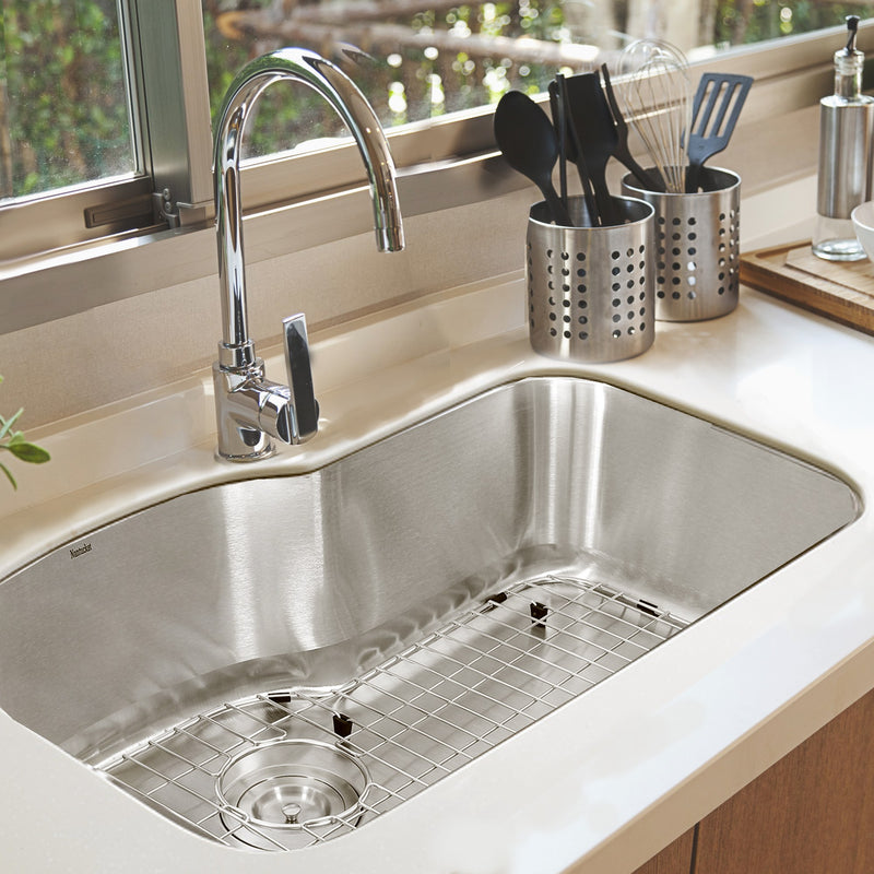 Nantucket Sinks MOBYXL-16 Single Bowl Oblong Undermount Stainless Steel Kitchen Sink, 16 Gauge - view 4