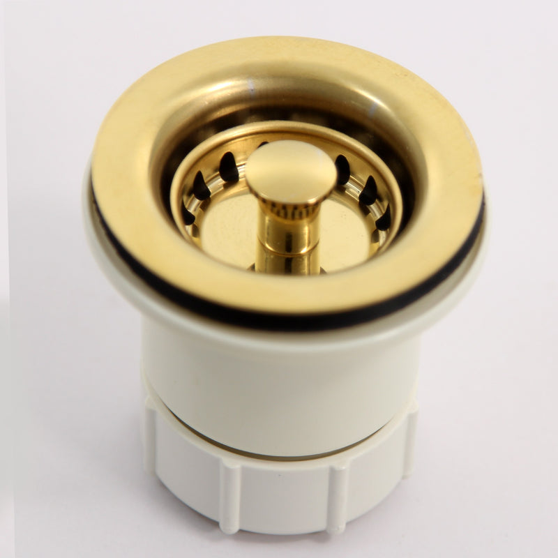 Nantucket Sinks 2.75 inch Junior Duo Bar Sink Drain In Polished Brass NS-403PB