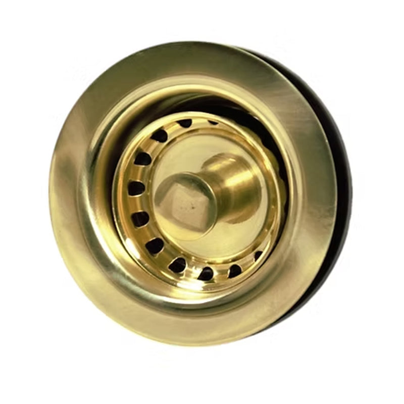Nantucket Sinks 2.75 inch Junior Duo Bar Sink Drain In Unlacquered Brass NS-403ULB