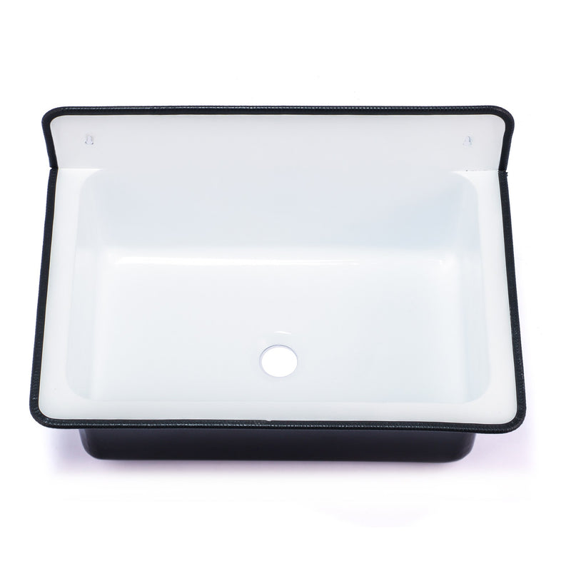 Nantucket Sinks 20-inch Wallmount Bucket Sink No Overflow - Black NS-ACBS20-BLKW - view 3