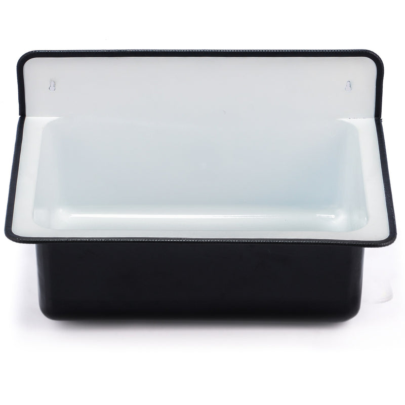 Nantucket Sinks 20-inch Wallmount Bucket Sink No Overflow - Black NS-ACBS20-BLKW