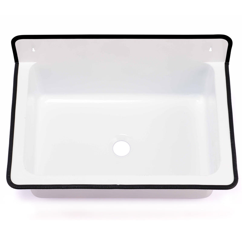 Nantucket Sinks 20-inch Wallmount Bucket Sink No Overflow - White NS-ACBS20-WW - view 3