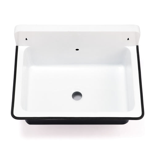 Nantucket Sinks 20-inch Wallmount Bucket Sink With Overflow - Black NS-ACBS20OF-BLKW - view 2