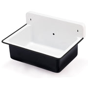Nantucket Sinks 20-inch Wallmount Bucket Sink With Overflow - Black NS-ACBS20OF-BLKW - view 3