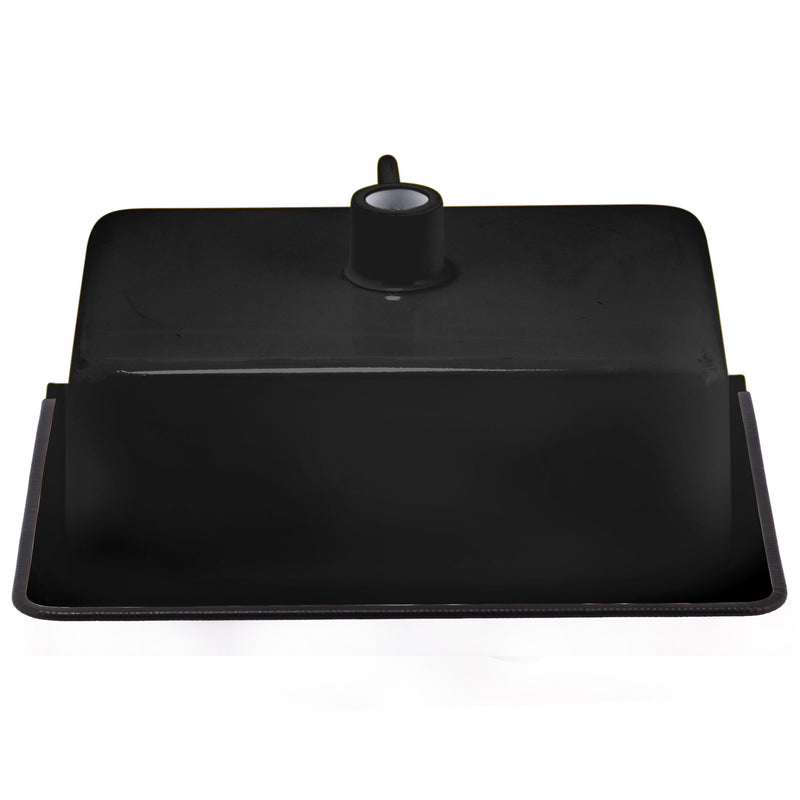 Nantucket Sinks 20-inch Wallmount Bucket Sink With Overflow - Black NS-ACBS20OF-BLKW - view 4