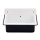 Nantucket Sinks 20-inch Wallmount Bucket Sink With Overflow - Black NS-ACBS20OF-BLKW