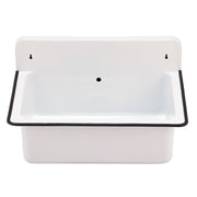 Nantucket Sinks 20-inch Wallmount Bucket Sink With Overflow - White NS-ACBS20OF-WW