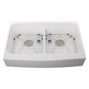 Nantucket Sinks Retrofit Glacierstone Double Bowl EZApron Kitchen Sink NS-GSEZA32D - view 2
