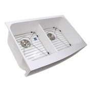 Nantucket Sinks Retrofit Glacierstone Double Bowl EZApron Kitchen Sink NS-GSEZA32D - view 4