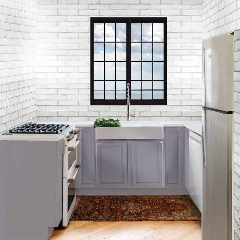 Nantucket Sinks Retrofit Glacierstone Double Bowl EZApron Kitchen Sink NS-GSEZA32D - view 7