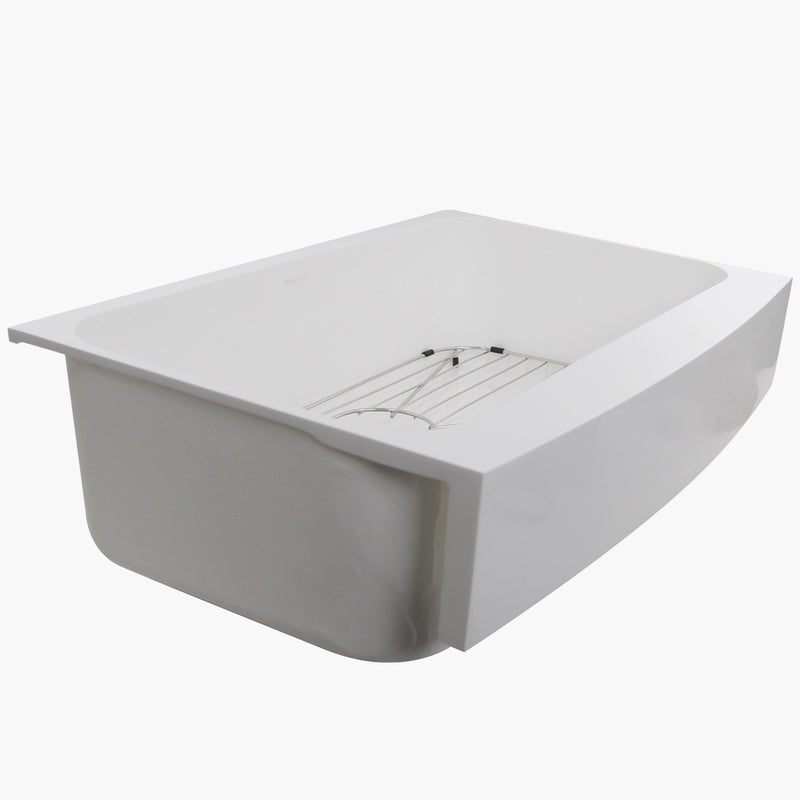Nantucket Sinks Retrofit Glacierstone Single Bowl EZApron Kitchen Sink NS-GSEZA32S - view 4