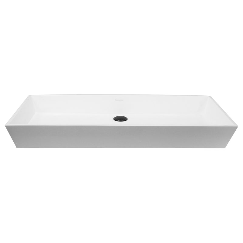 Nantucket Sinks Rectangle White Glacierstone Sink NS-GSTR36 - view 2