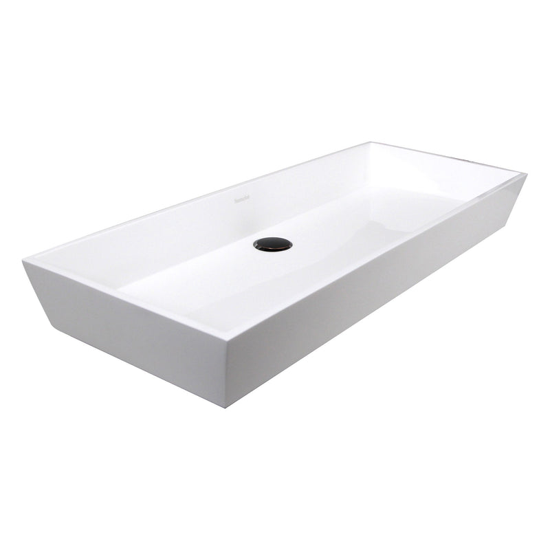 Nantucket Sinks Rectangle White Glacierstone Sink NS-GSTR36 - view 4