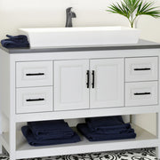 Nantucket Sinks Rectangle White Glacierstone Sink NS-GSTR36 - view 9
