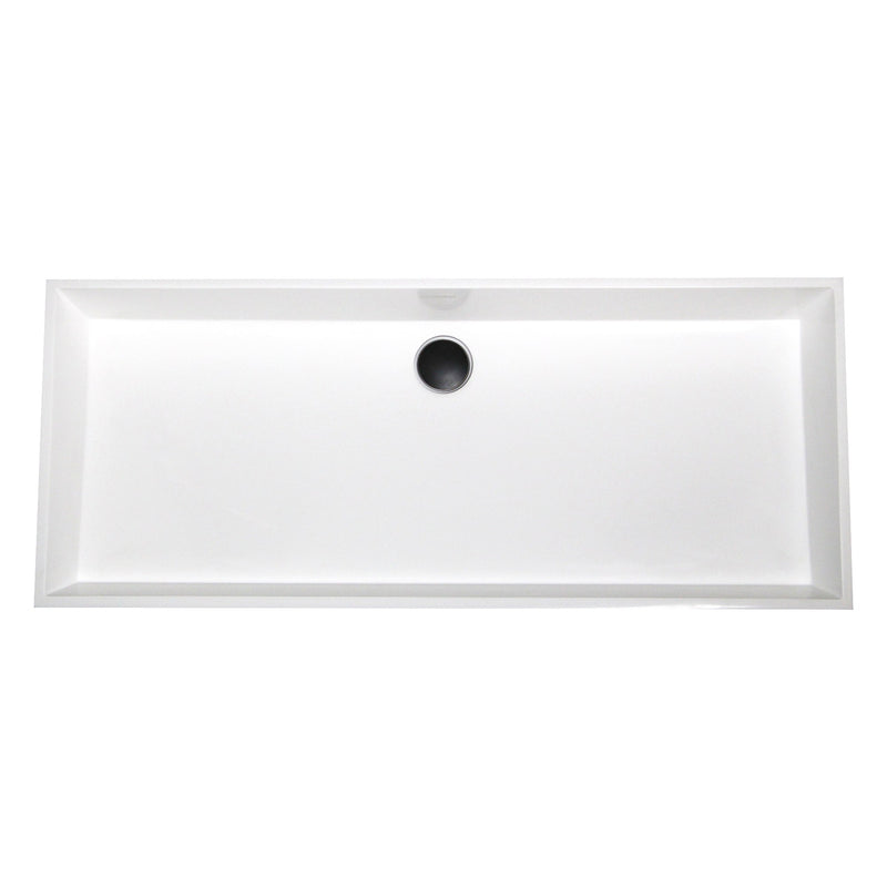 Nantucket Sinks Rectangle White Glacierstone Sink NS-GSTR36